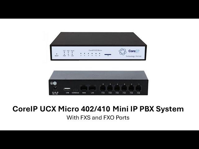 CoreIP UCX Micro 402/410 Mini IP PBX System / Epabx System / PBX System