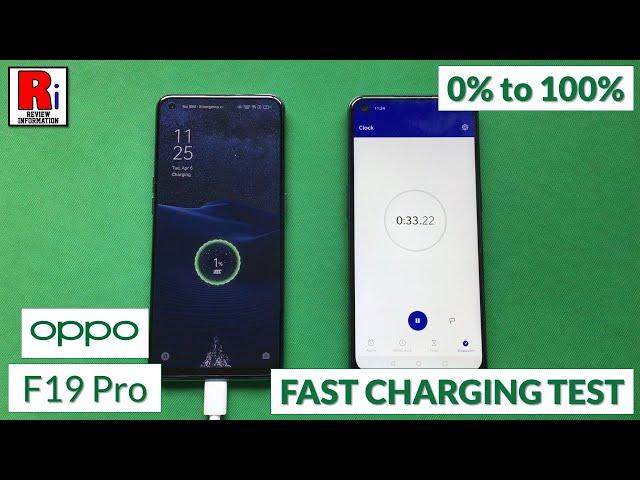 Oppo F19 Pro Fast Charging Test || 0% to 100% Charge