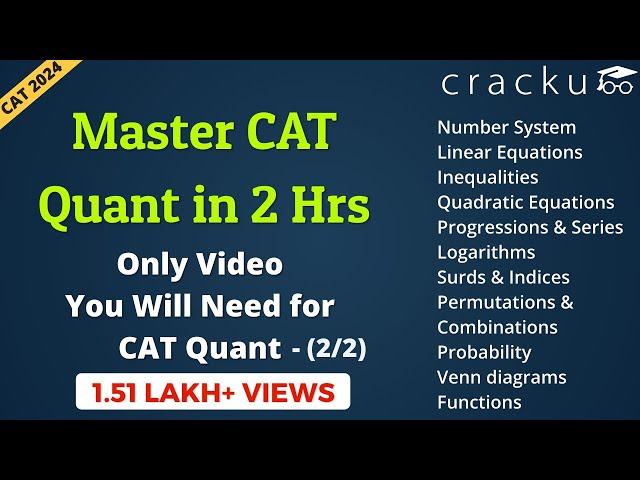 Complete CAT Quantitative Aptitude Revision Part-2 | Master Every CAT Quant Topic in 2 Hours