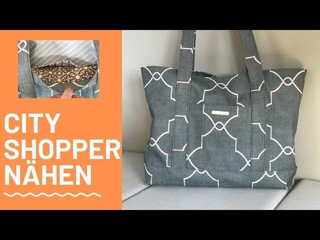  Tasche nähen |  DIY TOTE BAG | mit Innenfutter | mit Außen + Innentaschen |einfache Nähanleitung