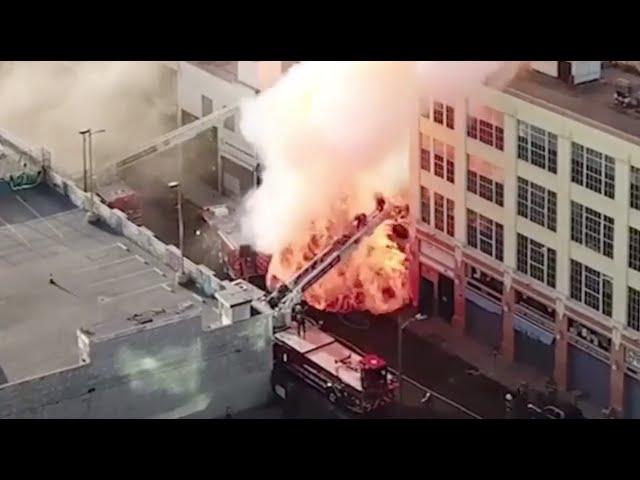 LAFD Mayday Warehouse Explosion Compilation 05.16.2020