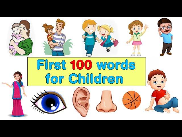 My 1st 100 words | Preschool Learning Videos | English Vocabulary Learning