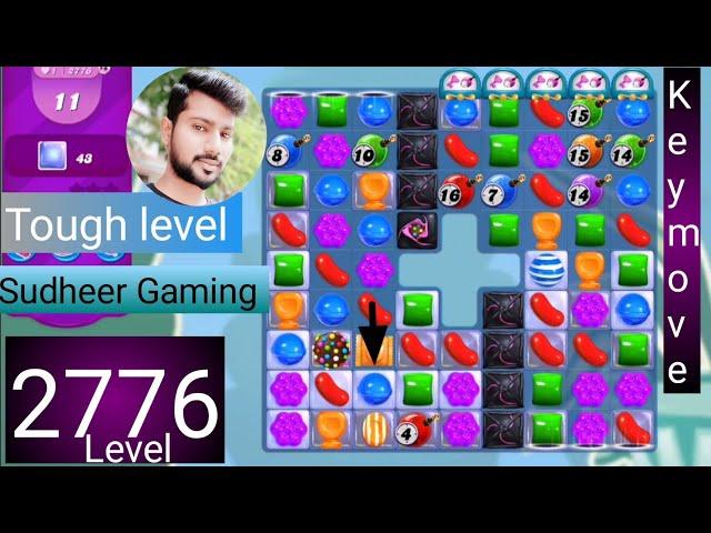 Candy crush saga level 2776 । Hard level । No boosters । Candy crush  2776 । Sudheer Gaming tips