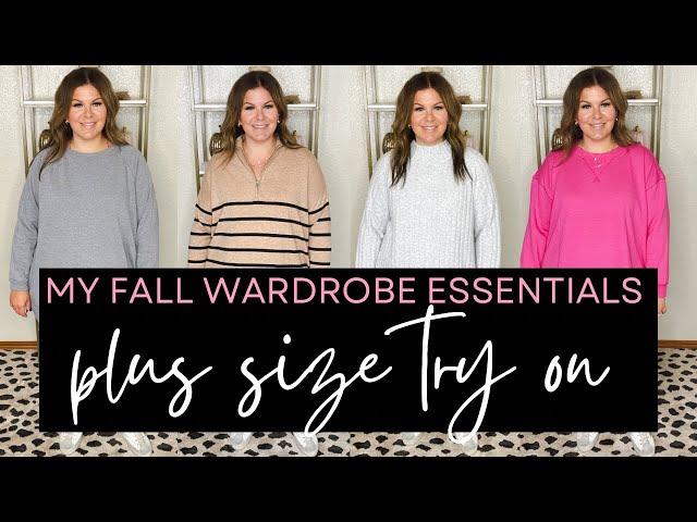 Plus Size Fall Wardrobe Essentials | What I Wear on Repeat | Favorite Plus Size Leggings + Tops