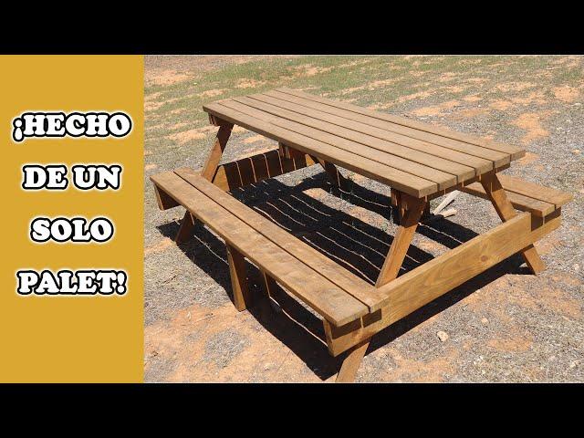 Cómo hacer una mesa de picnic o merendero para el jardín con la madera de UN PALET