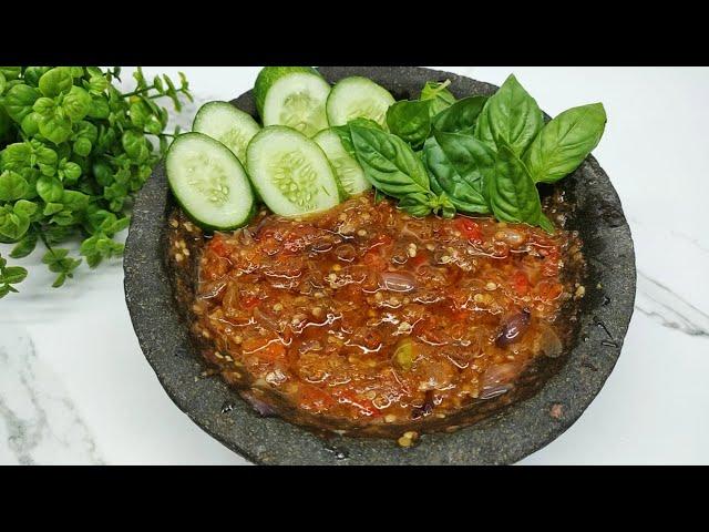 RESEP SAMBAL TERASI luar biasa MANTAP tambah nasi anget udah enak banget !!