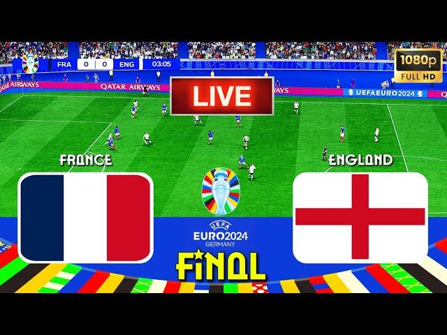 FRANCE vs ENGLAND || Final UEFA Euro 2024 || Full Match All Goals - Live Football Match || PES 21