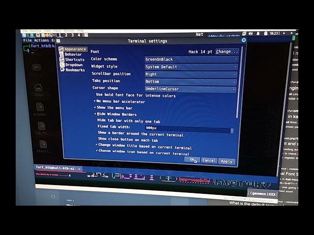 Unable to Change Terminal Font - Kali Linux 6.1.12 Bug Fix