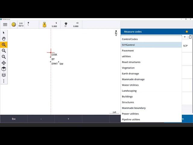 Working With Measure Codes In Trimble Access - Vectors EDU Tutorial