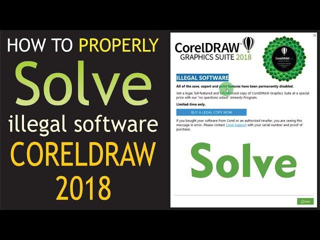 How to Fix CorelDRAW 2018 Illegal Software Problem