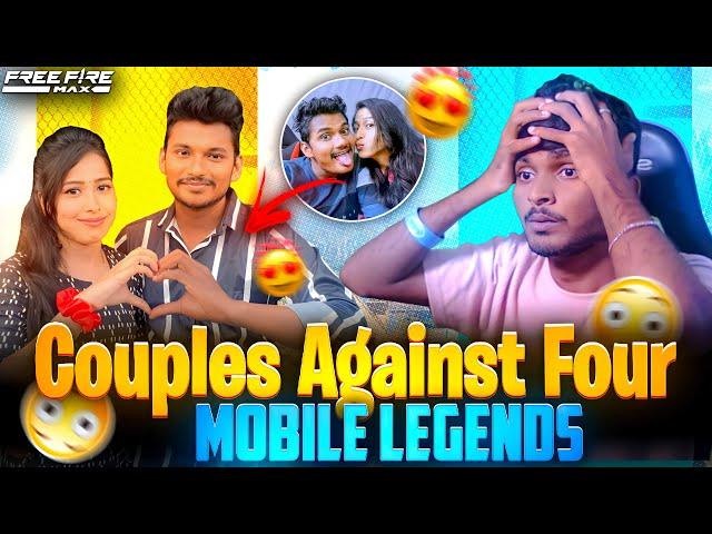 TELUGUCOUPLES AGAINST  FOUR MOBILE LEGEND'S || FREE FIRE IN TELUGU || #msu