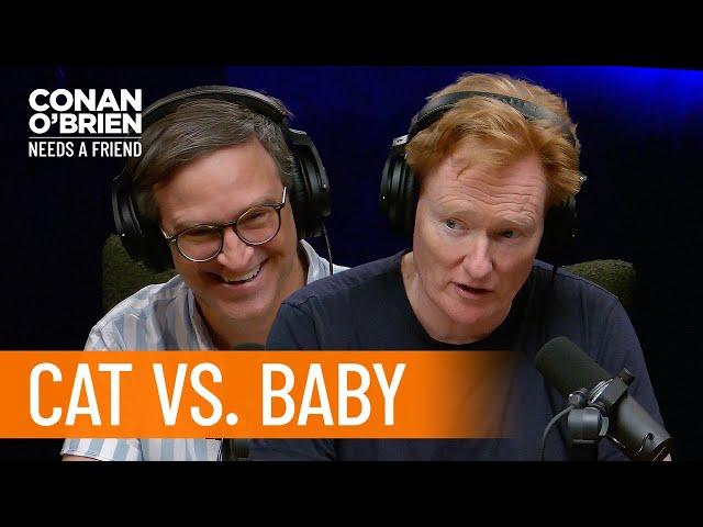 Matt Gourley's Cat Isn't A Fan Of His Daughter | Conan O'Brien Needs A Friend