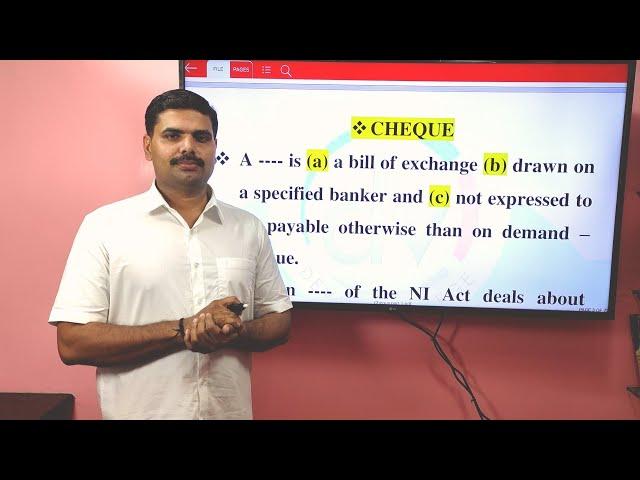 CHEQUE / DEVIKA COLLEGE/NEGOTIABLE INSTRUMENT / PART 1