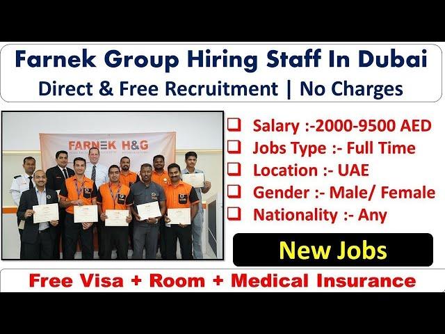 Farnek Company Jobs In Dubai With Visa 2024 #jobsindubai #dubaijobseekers