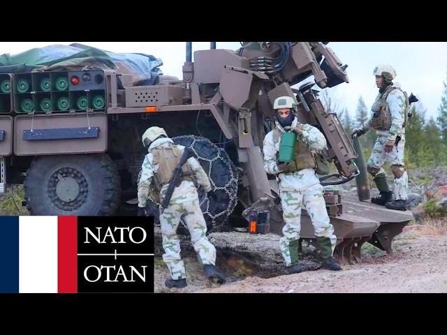 French Army, NATO. CAESAR self-propelled howitzers during military exercises in Finland.