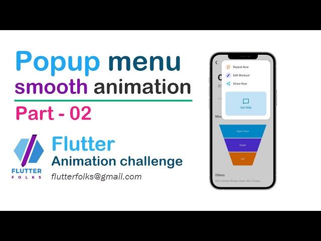 Flutter challenge | Popup menu animation [Part - 02]