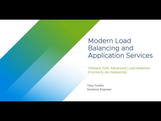 Introduction to VMware Advanced Load Balancing (Avi Networks) in a Multi-cloud Environment