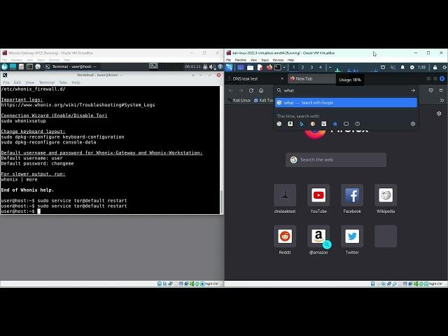 Whonix and Kali Linux
