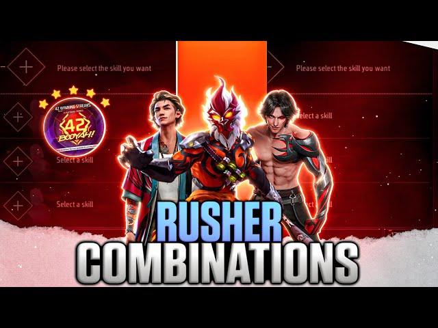 BEST CHARACTER COMBINATIONS FOR RUSHERS IN 2024 || CS RANK & BR RANK BEST CHARACTER COMBINATION