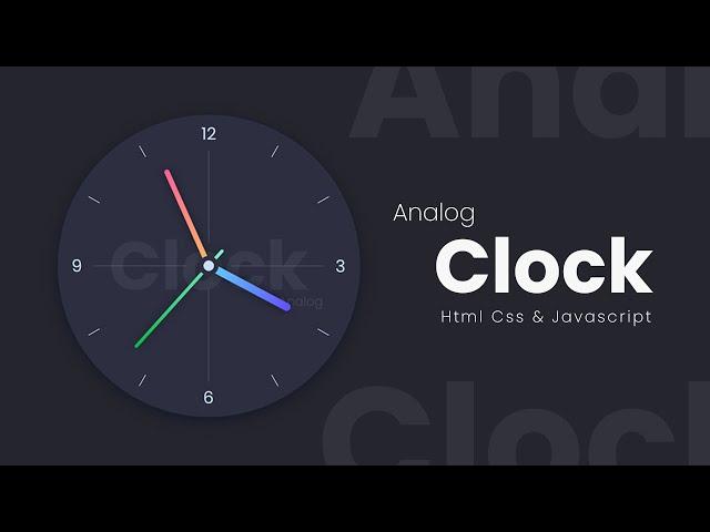 Analog Clock Design ⏲️ - Html, CSS & Javascript