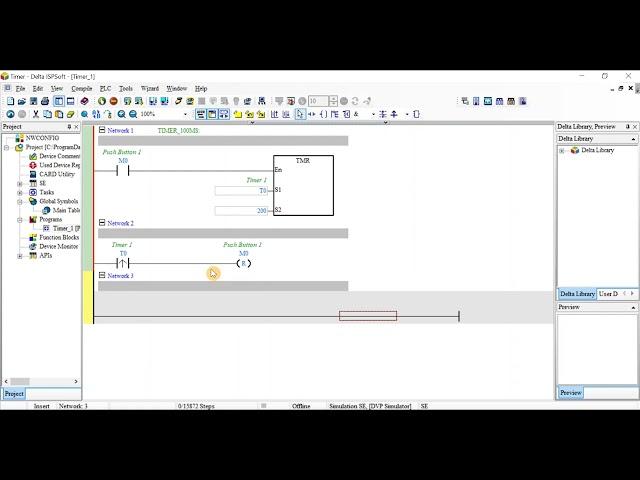 ISPSOFT Timer Programming  For PLC Delta DVP