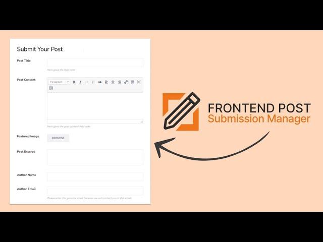 Frontend Post Submission Manager