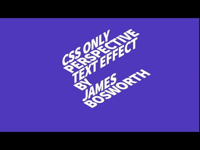 CSS Perspective Text Hover