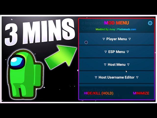 Among Us Get a Mod Menu in 3 minutes (how is this possible)