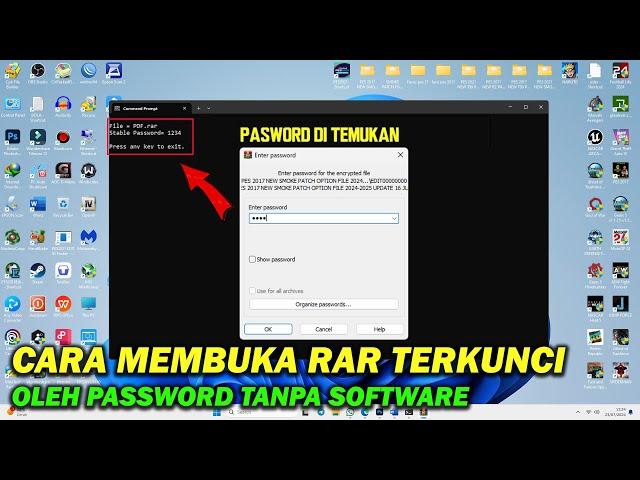 Cara Membuka Rar Terkunci oleh Password tanpa Software