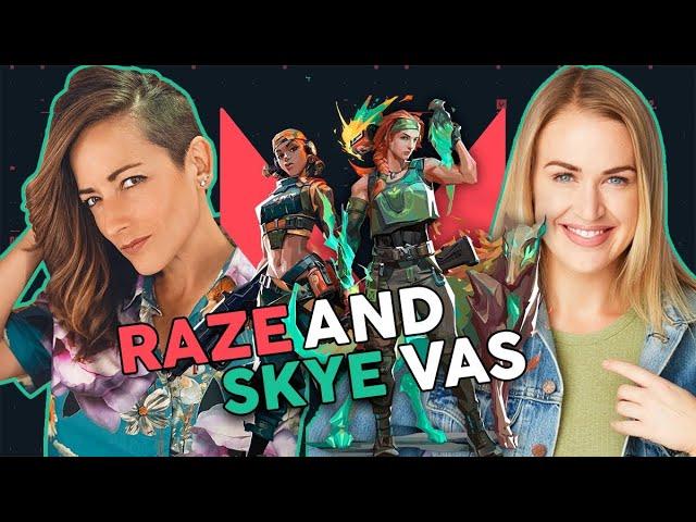 Skye and Raze from Valorant Hang Out on Twitch!