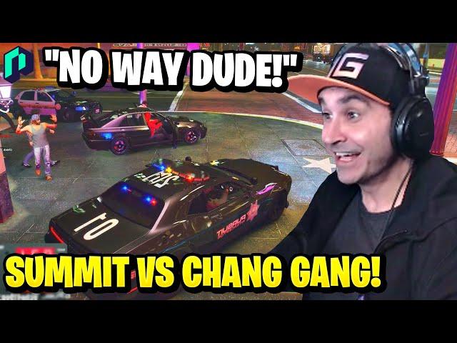 Summit1g Goes Against Chang Gang in VAULT HEIST Chase! | GTA 5 NoPixel RP