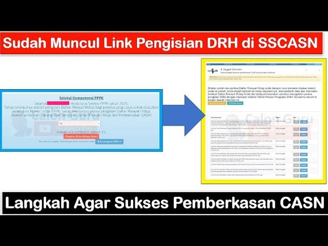 SELAMAT Sudah Muncul Link Pengisian DRH di SSCASN ~ 2 Langkah Agar Sukses Pemberkasan CASN 2025