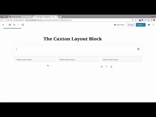 The Caxton Layout Block for WordPress Gutenberg Editor