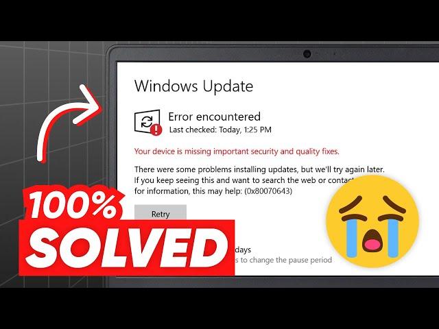 [SOLVED] How to Fix Windows Update Error Problems on Windows 10/11️ 0x80070003 | 100% Work | 2024