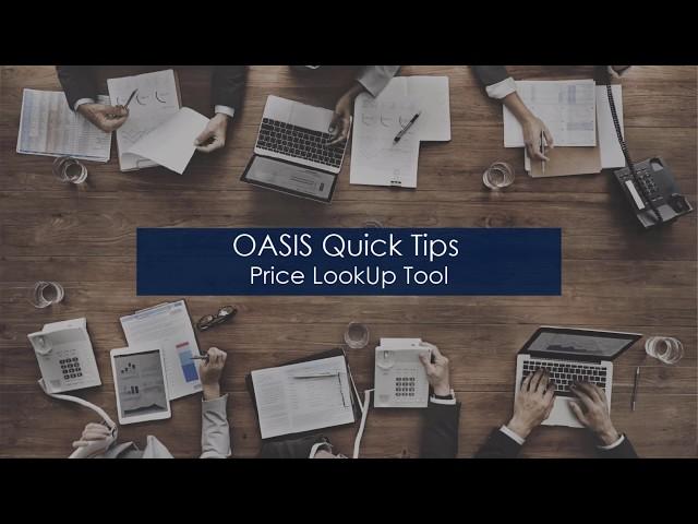 OASIS Quick Tips - Price Lookup