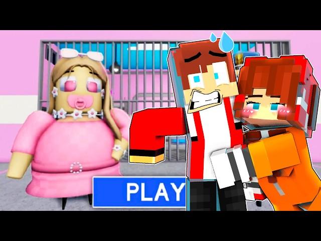 JJ and Mikey BARBIE GIRL Barry's Prison ESCAPE - Roblox Animation