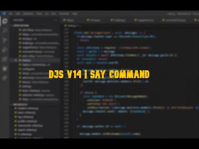 Say Command | Discord.js V14