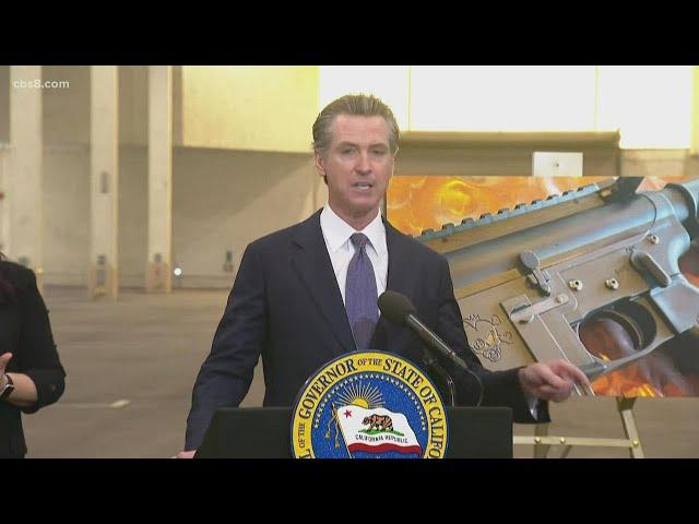 Newsom talks about gun laws in California