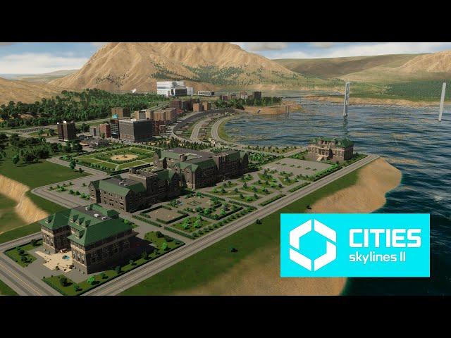Стрим! Cities Skylines 2 - Развиваем остров с горой в центре, построили университет и колледж! #40