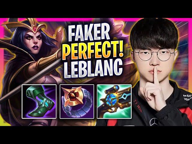 FAKER PERFECT GAME WITH LEBLANC! - T1 Faker Plays Leblanc MID vs Lucian! | Season 2024