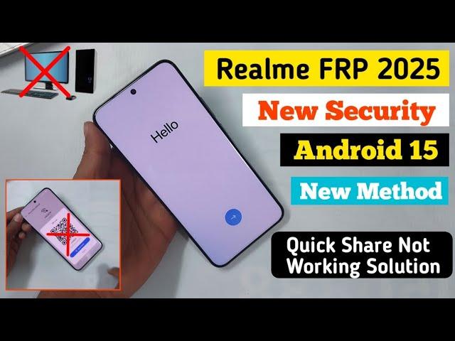 Android 15 - ALL OPPO / Realme Frp Bypass || Quick Share Not Working || Without Pc |