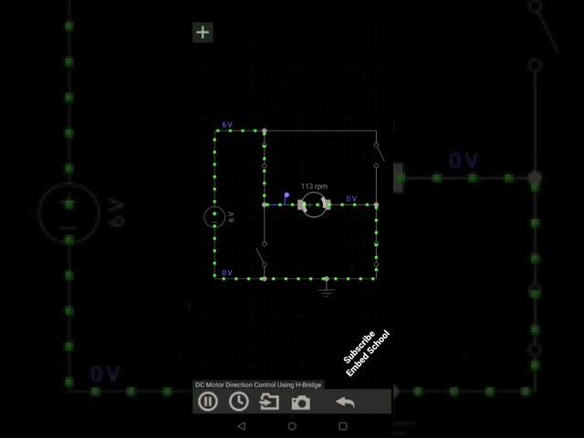 DC Motor Direction Control Using H-Bridge(Interactive Demo)