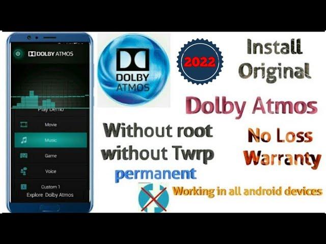 Install Dolby Atmos Without Root and Without Permanemt TWRP in any Android Device | 2018 |