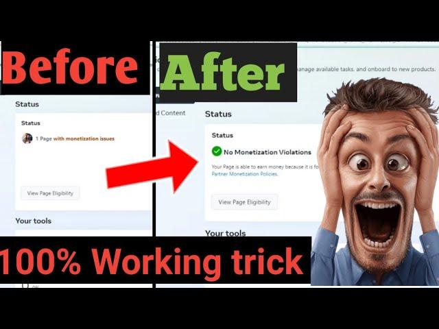 one page with monetization issues on Facebook page solved. | Facebook monetization issues solution