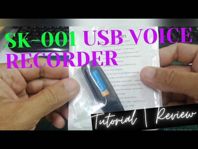 USB Voice Recorder SK - 001   TUTORIAL | REVIEW