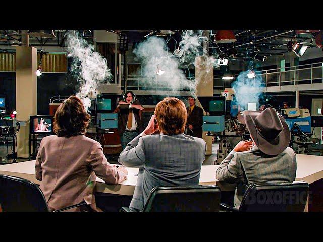 News Anchor smoke crack on live TV | Anchorman 2 | CLIP