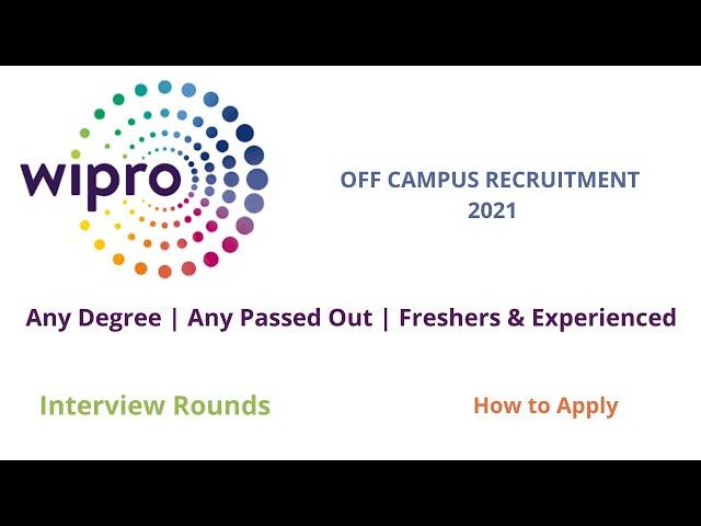 Wipro Work from Home Recruitment  | Any Degree | Wipro Work From Home Jobs 2021