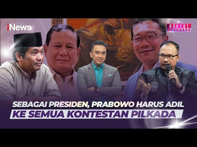 Ray Rangkuti: Etisnya Presiden Prabowo Tak Memihak Paslon Siapapun - Rakyat Bersuara 26/1