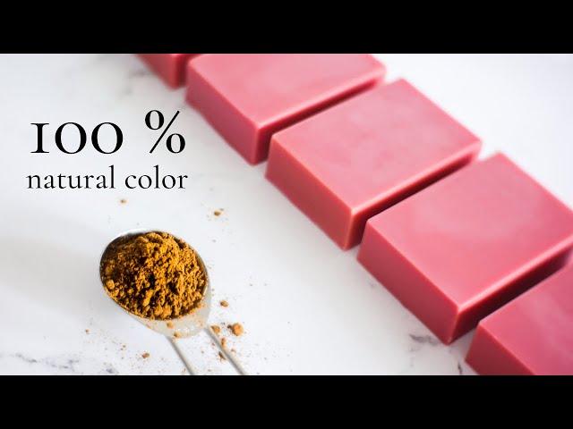 This pH sensitive dye turns pink in handmade soap