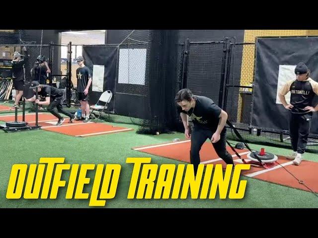 Our Indoor Outfield Practice